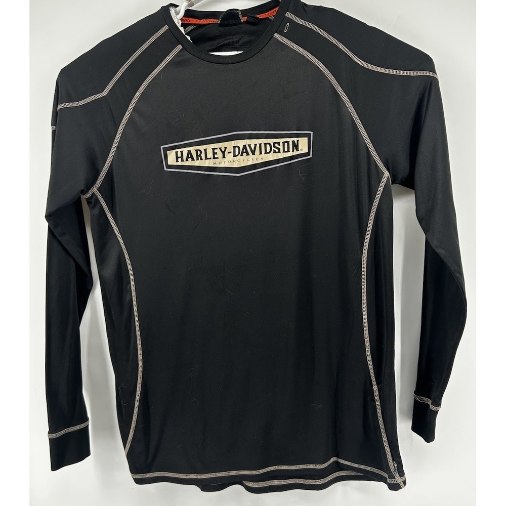 Harley Davidson Motorcycles Performance Long Sleeve Shirt Black Men's XL